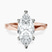 Pre-Designed 10kt Rose Gold Magnolia Texture Solitaire Lab Diamond Ring
