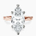 Pre-Designed 14kt Rose Gold Magnolia Texture Solitaire Lab Diamond Ring