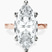 Pre-Designed 10kt Rose Gold Magnolia Texture Solitaire Lab Diamond Ring