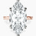 Pre-Designed 10kt Rose Gold Magnolia Texture Solitaire Lab Diamond Ring
