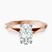Pre-Designed 18kt Rose Gold Magnolia Texture Solitaire Lab Diamond Ring