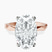 Pre-Designed 18kt Rose Gold Magnolia Texture Solitaire Lab Diamond Ring