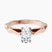 Pre-Designed 10kt Rose Gold Magnolia Texture Solitaire Lab Diamond Ring
