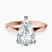 Pre-Designed 10kt Rose Gold Magnolia Texture Solitaire Lab Diamond Ring