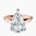 Pre-Designed 14kt Rose Gold Magnolia Texture Solitaire Lab Diamond Ring