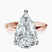 Pre-Designed 10kt Rose Gold Magnolia Texture Solitaire Lab Diamond Ring