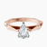 Pre-Designed 10kt Rose Gold Magnolia Texture Solitaire Lab Diamond Ring