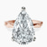 Pre-Designed 14kt Rose Gold Magnolia Texture Solitaire Lab Diamond Ring