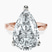 Pre-Designed 10kt Rose Gold Magnolia Texture Solitaire Lab Diamond Ring