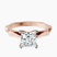 Pre-Designed 10kt Rose Gold Magnolia Texture Solitaire Lab Diamond Ring