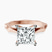 Pre-Designed 10kt Rose Gold Magnolia Texture Solitaire Lab Diamond Ring