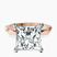 Pre-Designed 10kt Rose Gold Magnolia Texture Solitaire Lab Diamond Ring