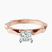 Pre-Designed 10kt Rose Gold Magnolia Texture Solitaire Lab Diamond Ring