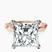 Pre-Designed 14kt Rose Gold Magnolia Texture Solitaire Lab Diamond Ring
