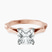 Pre-Designed 9ct Rose Gold Magnolia Texture Solitaire Lab Diamond Ring