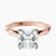 Pre-Designed 10kt Rose Gold Magnolia Texture Solitaire Lab Diamond Ring