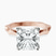 Pre-Designed 10kt Rose Gold Magnolia Texture Solitaire Lab Diamond Ring