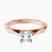 Pre-Designed 10kt Rose Gold Magnolia Texture Solitaire Lab Diamond Ring