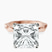 Pre-Designed 10kt Rose Gold Magnolia Texture Solitaire Lab Diamond Ring