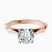 Pre-Designed 10kt Rose Gold Magnolia Texture Solitaire Lab Diamond Ring