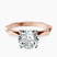 Pre-Designed 9ct Rose Gold Magnolia Texture Solitaire Lab Diamond Ring
