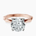 Pre-Designed 10kt Rose Gold Magnolia Texture Solitaire Lab Diamond Ring
