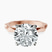 Pre-Designed 10kt Rose Gold Magnolia Texture Solitaire Lab Diamond Ring