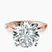 Pre-Designed 10kt Rose Gold Magnolia Texture Solitaire Lab Diamond Ring