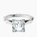 Pre-Designed 10kt White Gold Magnolia Texture Solitaire Lab Diamond Ring