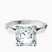 Pre-Designed 10kt White Gold Magnolia Texture Solitaire Lab Diamond Ring