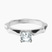 Pre-Designed 10kt White Gold Magnolia Texture Solitaire Lab Diamond Ring