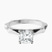 Pre-Designed 10kt White Gold Magnolia Texture Solitaire Lab Diamond Ring