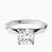 Pre-Designed 9ct White Gold Magnolia Texture Solitaire Lab Diamond Ring