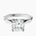 Pre-Designed 10kt White Gold Magnolia Texture Solitaire Lab Diamond Ring