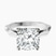 Pre-Designed 10kt White Gold Magnolia Texture Solitaire Lab Diamond Ring