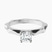 Pre-Designed 10kt White Gold Magnolia Texture Solitaire Lab Diamond Ring