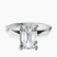 Pre-Designed 10kt White Gold Magnolia Texture Solitaire Lab Diamond Ring