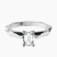 Pre-Designed 10kt White Gold Magnolia Texture Solitaire Lab Diamond Ring