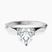 Pre-Designed 10kt White Gold Magnolia Texture Solitaire Lab Diamond Ring