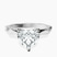 Pre-Designed 9ct White Gold Magnolia Texture Solitaire Lab Diamond Ring