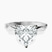 Pre-Designed 10kt White Gold Magnolia Texture Solitaire Lab Diamond Ring