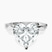 Pre-Designed 10kt White Gold Magnolia Texture Solitaire Lab Diamond Ring