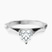 Pre-Designed 10kt White Gold Magnolia Texture Solitaire Lab Diamond Ring