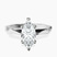 Pre-Designed 10kt White Gold Magnolia Texture Solitaire Lab Diamond Ring