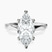 Pre-Designed 10kt White Gold Magnolia Texture Solitaire Lab Diamond Ring