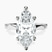 Pre-Designed 10kt White Gold Magnolia Texture Solitaire Lab Diamond Ring