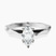 Pre-Designed 10kt White Gold Magnolia Texture Solitaire Lab Diamond Ring