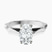 Pre-Designed 10kt White Gold Magnolia Texture Solitaire Lab Diamond Ring