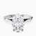 Pre-Designed 10kt White Gold Magnolia Texture Solitaire Lab Diamond Ring