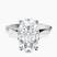 Pre-Designed 10kt White Gold Magnolia Texture Solitaire Lab Diamond Ring
